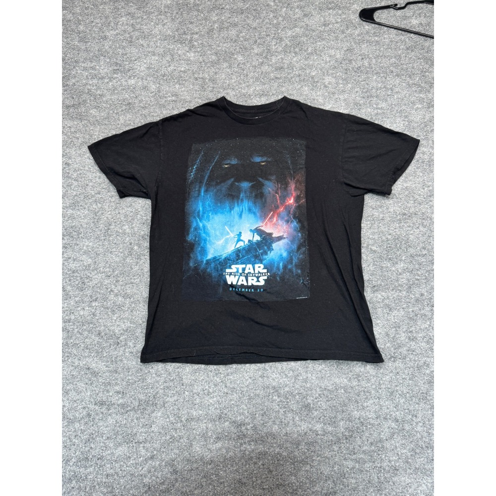 Star Wars Her Universe Rise of Skywalker Graphic T-Shirt Mens Large Black Cotton